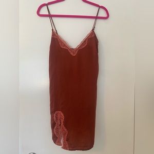 Copper slip dress NWT